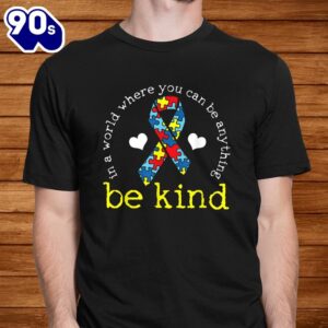 Autism Awareness Kindness Ribbon Heart…