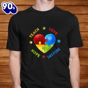Autism Awareness Love Hope Inspire Special Ed Teacher Shirt 1