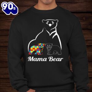 Autism Awareness Mama Bear Shirt Mom Love Shirt 2