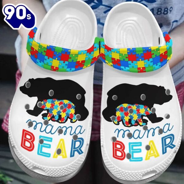 Autism Awareness Mama Bear Shoes For Men Women Personalized Clogs