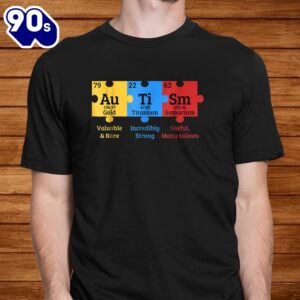 Autism Awareness Puzzle Chemical Element Shirt 1