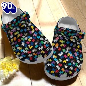 Autism Awareness Puzzle Pattern Shoes…