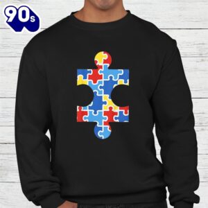 Autism Awareness Puzzle Piece Pocket Shirt Autistic Gift Shirt 2