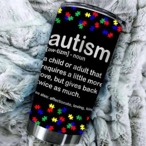Autism Awareness Tumbler Idea Autism Definition For Mom Dad Teacher 2