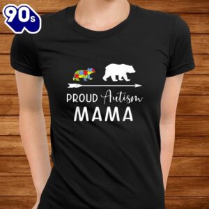 Autism Mama Mom Mum Autism Awareness Bear Shirt 2