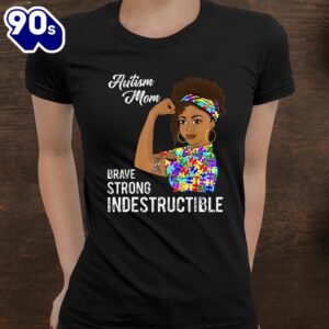 Autism Mom Indestructible Autistic Puzzle Ribbon Awareness Shirt 1