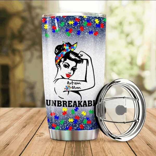 Autism Mom Tumbler Idea Unbreakable Autism Awareness Puzzle Tumbler Idea