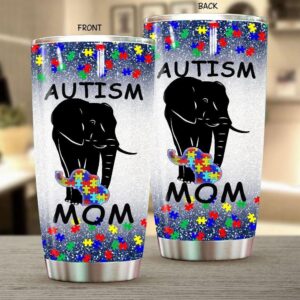 Autism Mom Tumbler Ideas Elephant Autism Awareness Puzzle Design Ideas 2