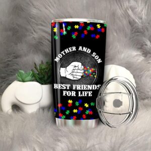 Autism Mom Tumbler Ideas Mother And Son Best Friends For Life Autism Awareness 1
