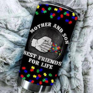 Autism Mom Tumbler Ideas Mother And Son Best Friends For Life Autism Awareness 2