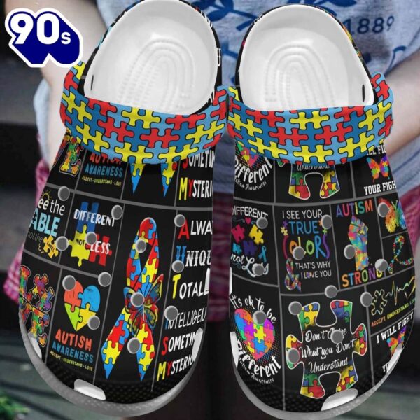 Autism Personalized Clog Custom Name Text Color Number Fashion Style For Women Men Kid Print 3D Autism Awareness_5882