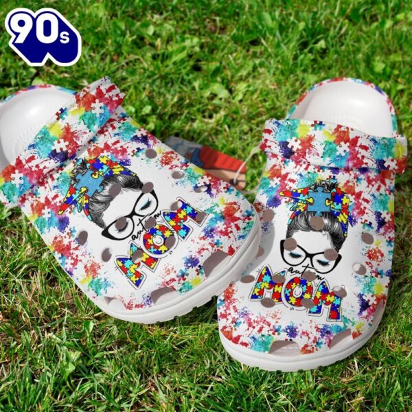 Autism Whitesole Autism Mom Personalized Clogs