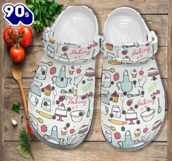 Baking Grandma Cooking Chef Mom Mother Day Kitchen Pancake Clog Personalize Name