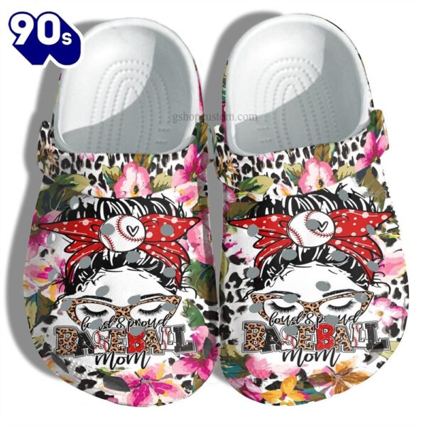 Baseball Mom Flower Cow Shoes For Wife Mom Grandma – Baseball Mom Cow Shoes Personalized Clogs