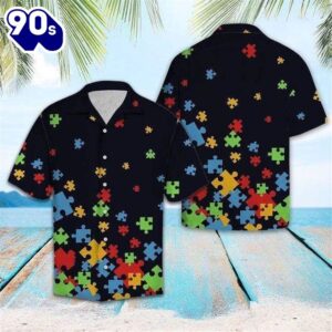 Beach Shirt Discover Cool Autism Awareness Hawaiian Unisex Aloha Shirts