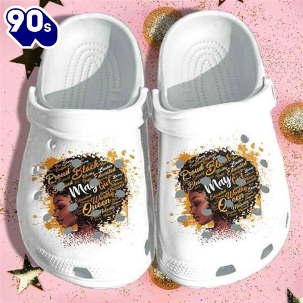 Black Mom Queen 5 Rubber  Comfy Footwear Personalized Clogs