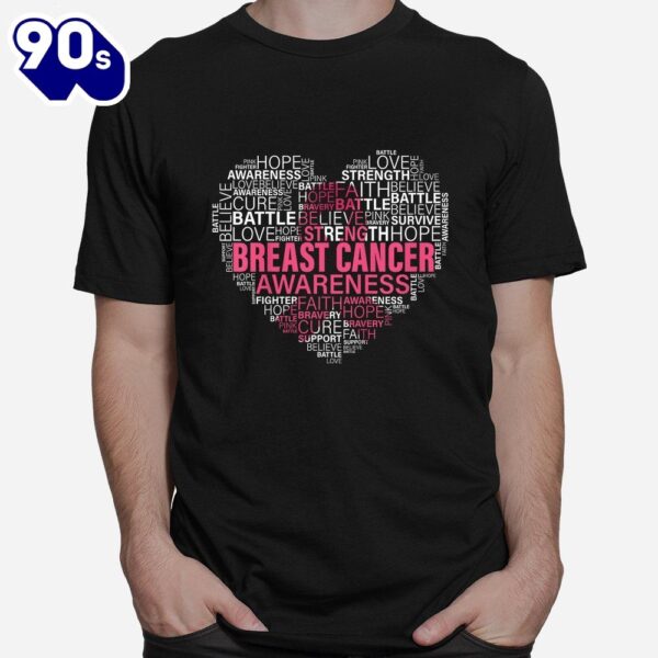 Breast Cancer Awareness Fighting Hope Support Strong Warrior Shirt