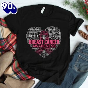 Breast Cancer Awareness Fighting Hope Support Strong Warrior Shirt 2