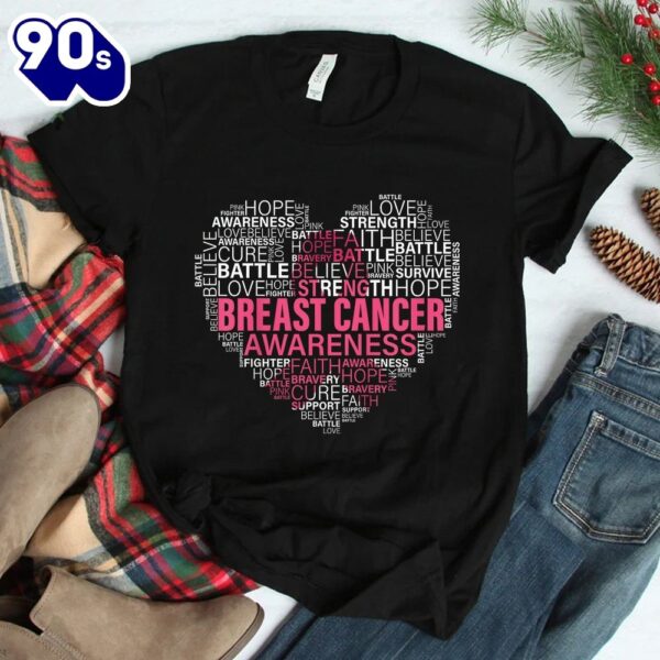 Breast Cancer Awareness Fighting Hope Support Strong Warrior Shirt