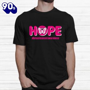 Breast Cancer Awareness Month Pink Butterfly Shirt 1