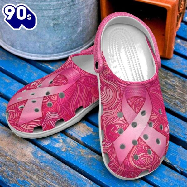 Breast Cancer Awareness Ribbon Shoes Personalized Clogs