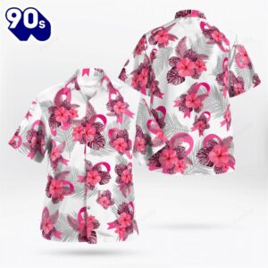 Breast Cancer Awareness Tropical Hawaiian Shirt For Men amp Women Adult 1