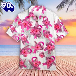 Breast Cancer Awareness Tropical Hawaiian Shirt For Men amp Women Adult