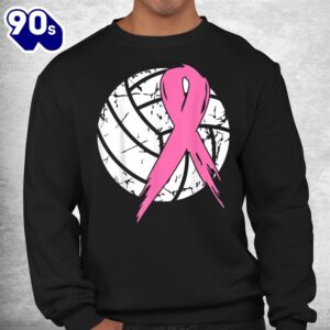 Breast Cancer Pink Ribbon Volleyball Awareness Costume Shirt 2