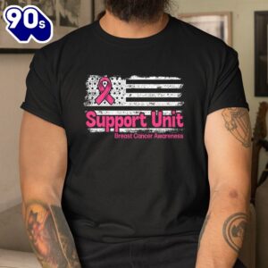 Breast Cancer Support Unit Flag Pink Breast Cancer Awareness Shirt 2
