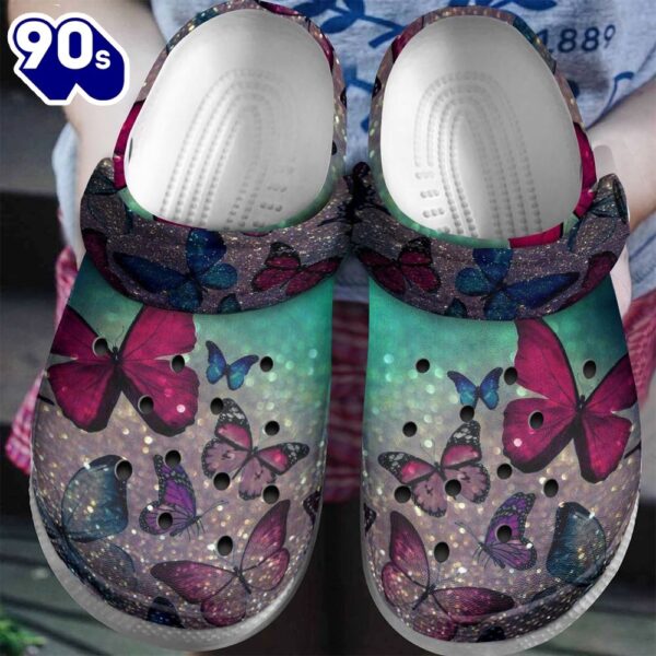 Butterfly On Bling Road Butterfly Custom Daughter Mom Clog Personalize Name