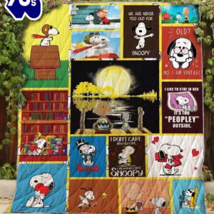 Cartoon Character Moon Snoopy Quilt Fleece Blanket Fan Made All Season 3d Blanket Mother Day Gift