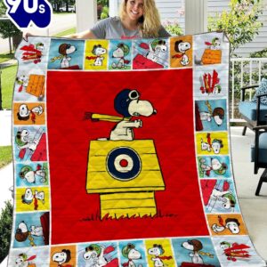 Cartoon Character Snoopy’s House Quilt Fleece Blanket Fan Made All Season 3d Blanket Mother Day Gift