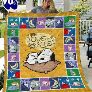Cartoon Character Snoopy Sleep Quilt Fleece Blanket Fan Made All Season 3d Blanket Mother Day Gift