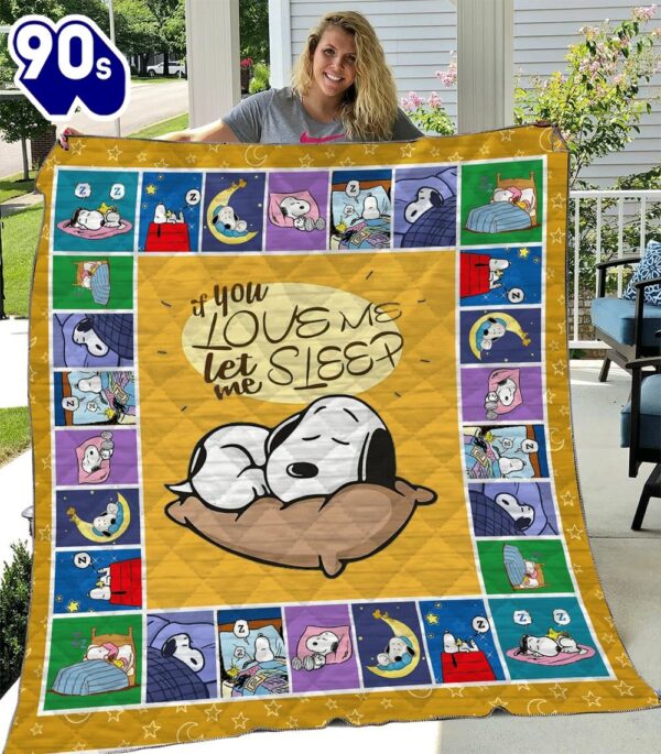 Cartoon Character Snoopy Sleep Quilt Fleece Blanket Fan Made All Season 3d Blanket Mother Day Gift