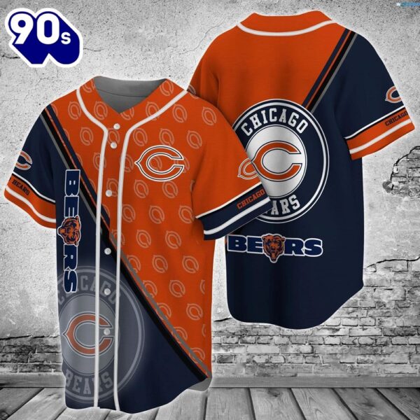 Chicago Bears NFL Custom Baseball Jersey Shirt