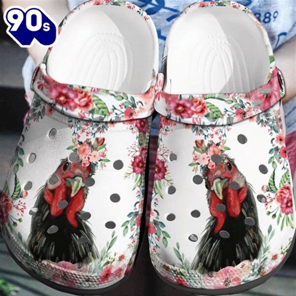 Chicken Floral Chicken Mom Personalized Clogs