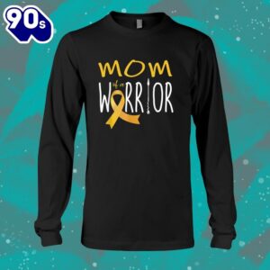 Childhood Cancer Awareness Mom Of A Warrior Shirt 2