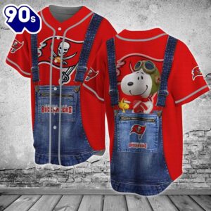 Cool NFL Tampa Bay Buccaneers Baseball Jersey Snoopy Gift For Fans