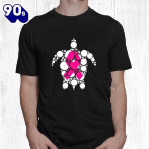 Cute Turtle Breast Cancer Awareness Pink Ribbon Turtle Lover Shirt 1