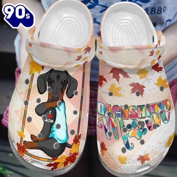 Dachshund Personalized Clog, Custom Name, Text, Color, Number Fashion Print