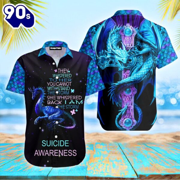 Dragon Storm Awareness Hawaiian Shirt  For Men &amp Women  Adult