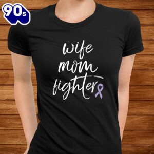 Eating Disorders Awareness Products Ribbon Fighter Mom Shirt 2