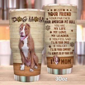 Flagwix Dog Mom American Pit Bull Terrier Stainless Steel Tumbler 2