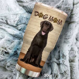 Flagwix Dog Mom Chocolate Labrador Retriever Stainless Steel Tumbler 6