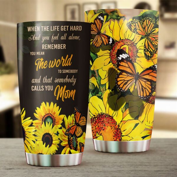 Sunflower Stainless Steel Tumbler To Mom Mother’s Day Gift