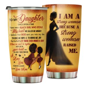 Flagwix To My Daughter Love Mom Black Woman Stainless Steel Tumbler 20oz 1
