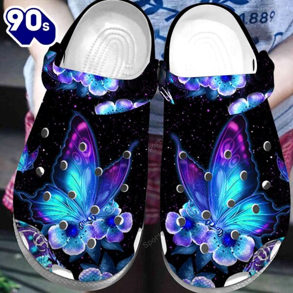 Gift For Mom – Beautiful Butterfly Shoes Personalized Clogs