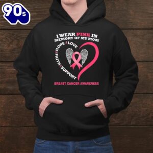 Gift I Wear Pink In Memory Of My Mom Breast Cancer Awareness Shirt 2