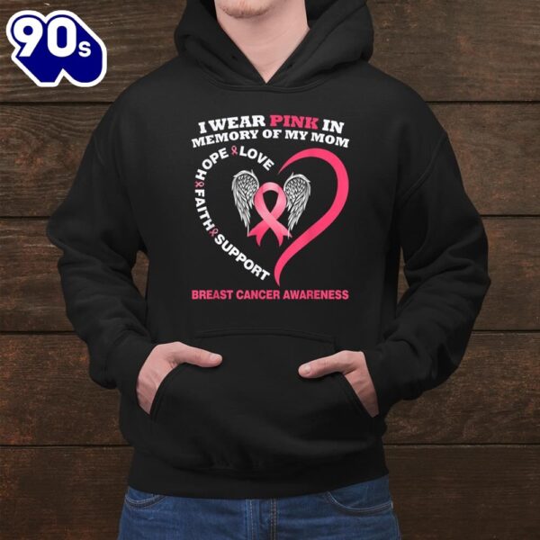 Gift I Wear Pink In Memory Of My Mom Breast Cancer Awareness Shirt