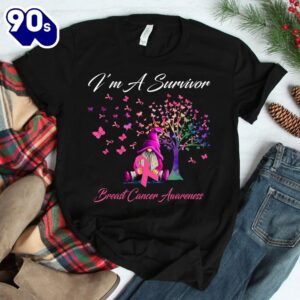 Gnomes Im A Survivor Breast Cancer Awareness Shirt 2